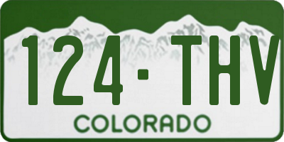 CO license plate 124THV