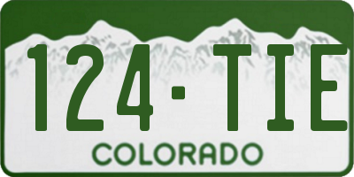 CO license plate 124TIE
