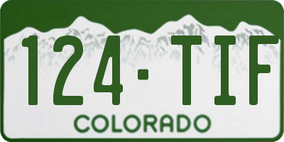 CO license plate 124TIF