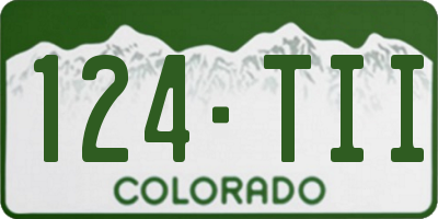 CO license plate 124TII