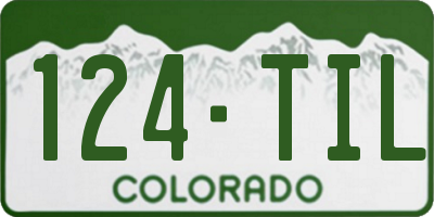 CO license plate 124TIL