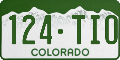 CO license plate 124TIO