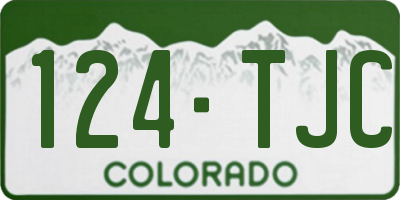 CO license plate 124TJC