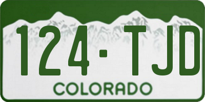 CO license plate 124TJD