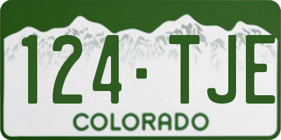 CO license plate 124TJE