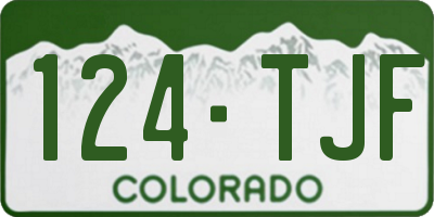 CO license plate 124TJF