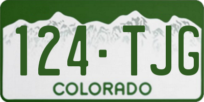 CO license plate 124TJG
