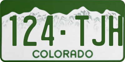 CO license plate 124TJH