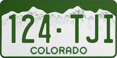 CO license plate 124TJI