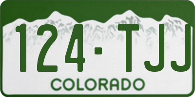 CO license plate 124TJJ