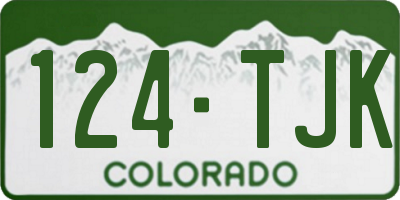CO license plate 124TJK