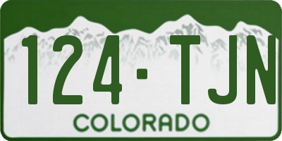 CO license plate 124TJN