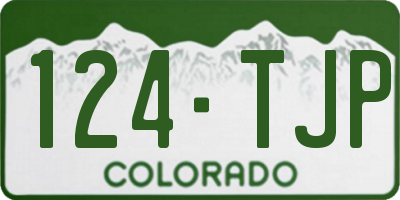 CO license plate 124TJP