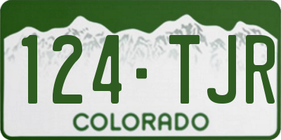 CO license plate 124TJR
