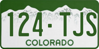 CO license plate 124TJS