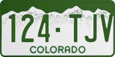 CO license plate 124TJV