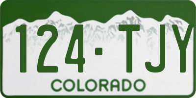 CO license plate 124TJY