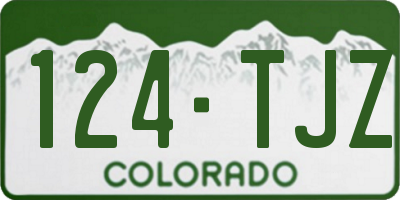 CO license plate 124TJZ