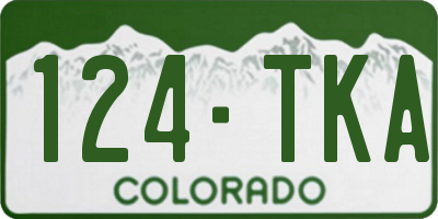 CO license plate 124TKA