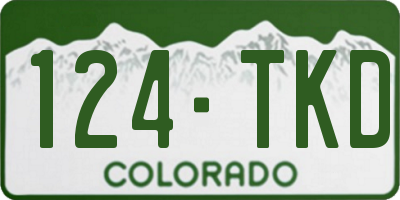 CO license plate 124TKD