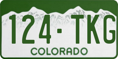 CO license plate 124TKG