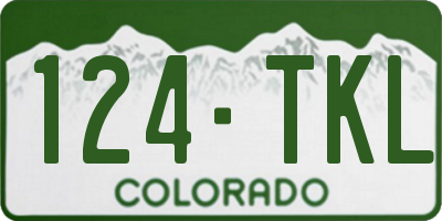 CO license plate 124TKL