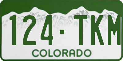 CO license plate 124TKM