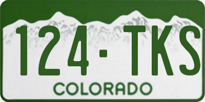 CO license plate 124TKS