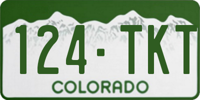 CO license plate 124TKT