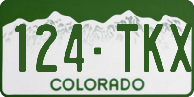 CO license plate 124TKX