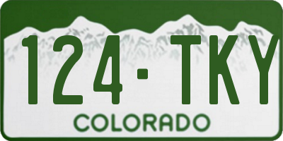CO license plate 124TKY