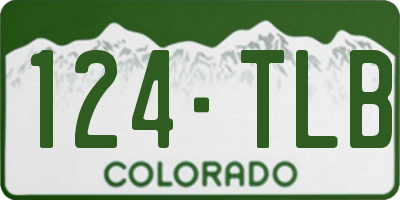 CO license plate 124TLB