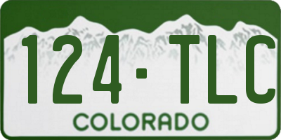 CO license plate 124TLC