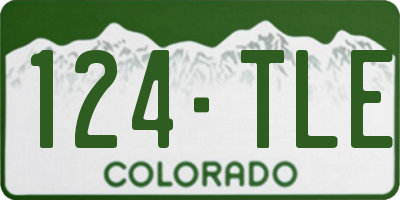 CO license plate 124TLE