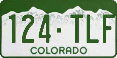 CO license plate 124TLF