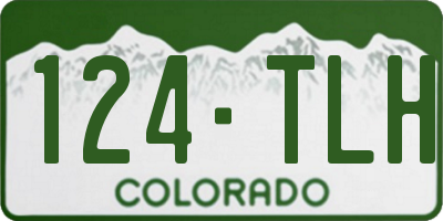 CO license plate 124TLH