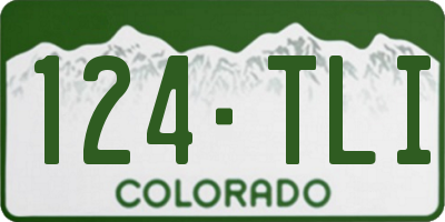CO license plate 124TLI