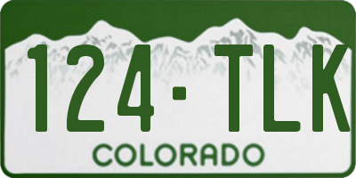 CO license plate 124TLK