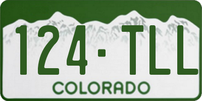 CO license plate 124TLL