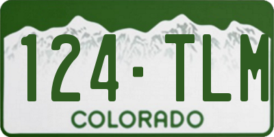 CO license plate 124TLM