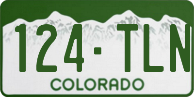 CO license plate 124TLN
