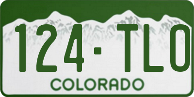 CO license plate 124TLO