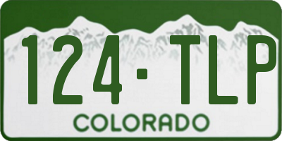 CO license plate 124TLP