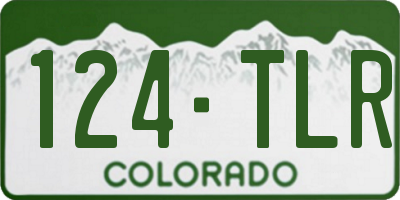 CO license plate 124TLR