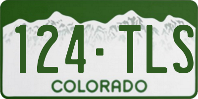 CO license plate 124TLS