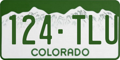 CO license plate 124TLU