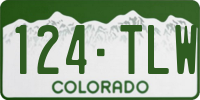 CO license plate 124TLW