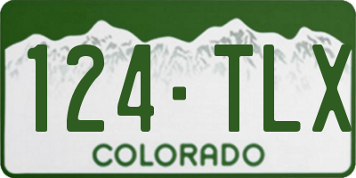 CO license plate 124TLX