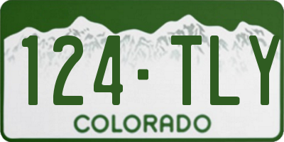 CO license plate 124TLY