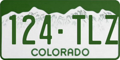 CO license plate 124TLZ